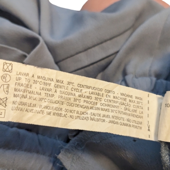 Zara Basics Women's Tie-Waist Lightweight Blue Pants 💙 - Picture 16 of 16